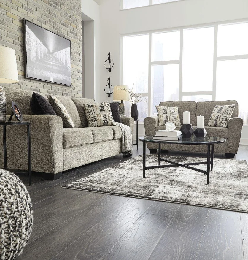 McClue Mocha Sofa Leon s Furniture Saint John